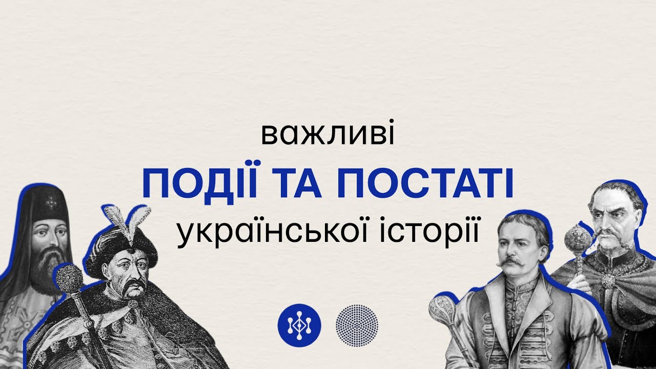 Важливі події та постаті української історії